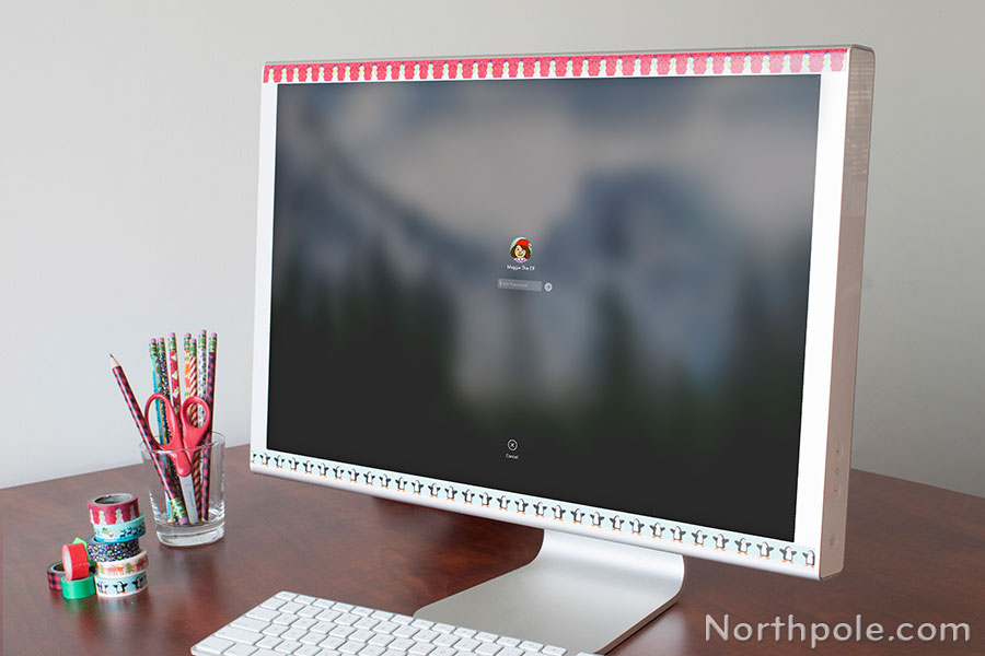 10 Ways to Washi Your Holidays: Make Your Monitor Merry