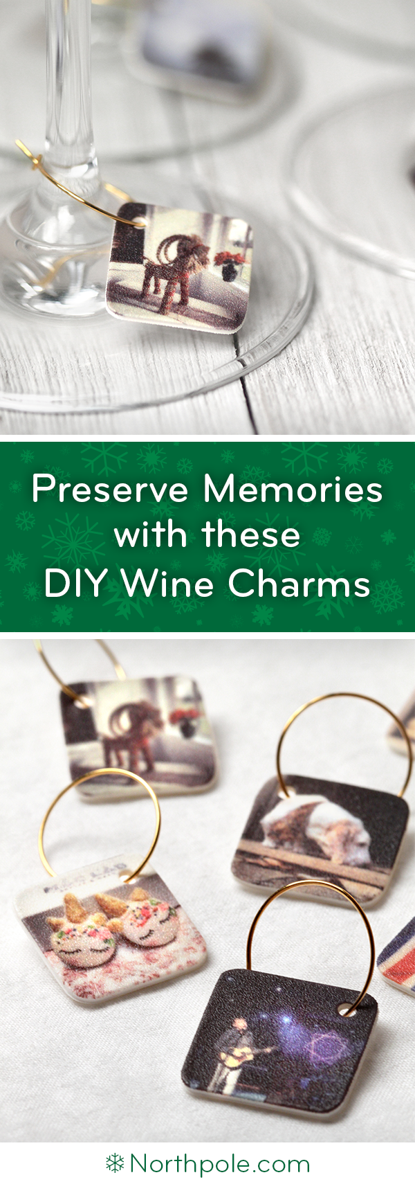 Instagram Memories Wine Charms • Northpole.com Craft Cottage