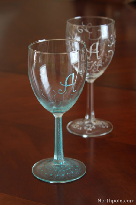 Monogrammed Wine Glasses