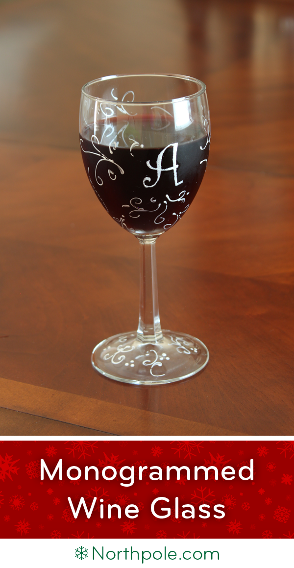 Monogrammed Wine Glasses • Northpole.com Craft Cottage