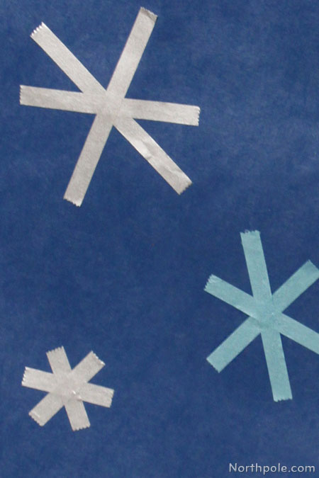 Washi tape snowflakes