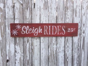 Etsy Item of the Day: Wooden Sleigh Rides Sign by JB Junk Market