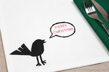 Matching birdy placemat