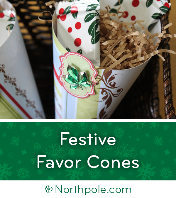 Festive Favor Cones • Northpole.com Craft Cottage