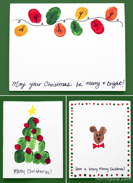 Fingerprint Christmas Crafts For Kids