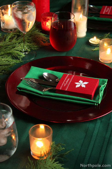 Poinsettia Place Cards