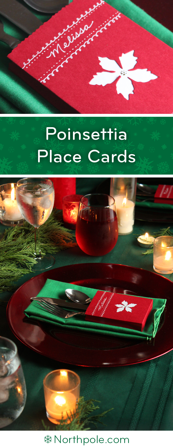 Poinsettia Place Cards • Northpole.com Craft Cottage