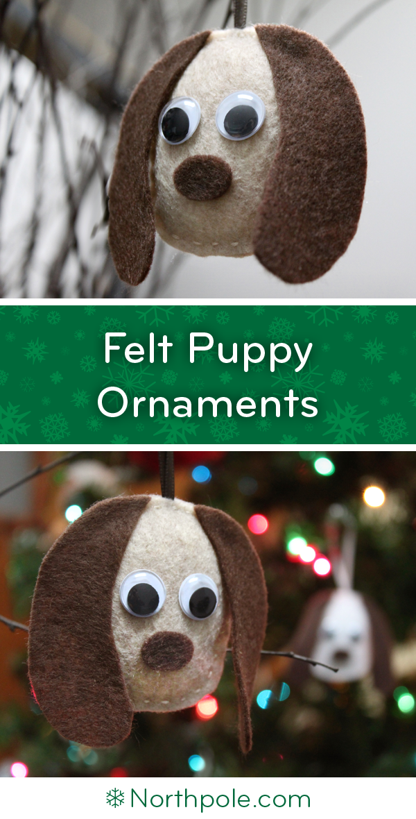Felt Puppy Ornaments • Northpole.com Craft Cottage