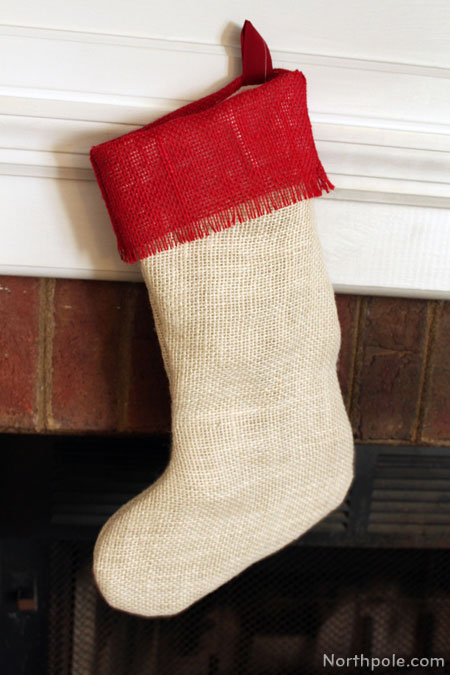 O Stocking Made of Burlap